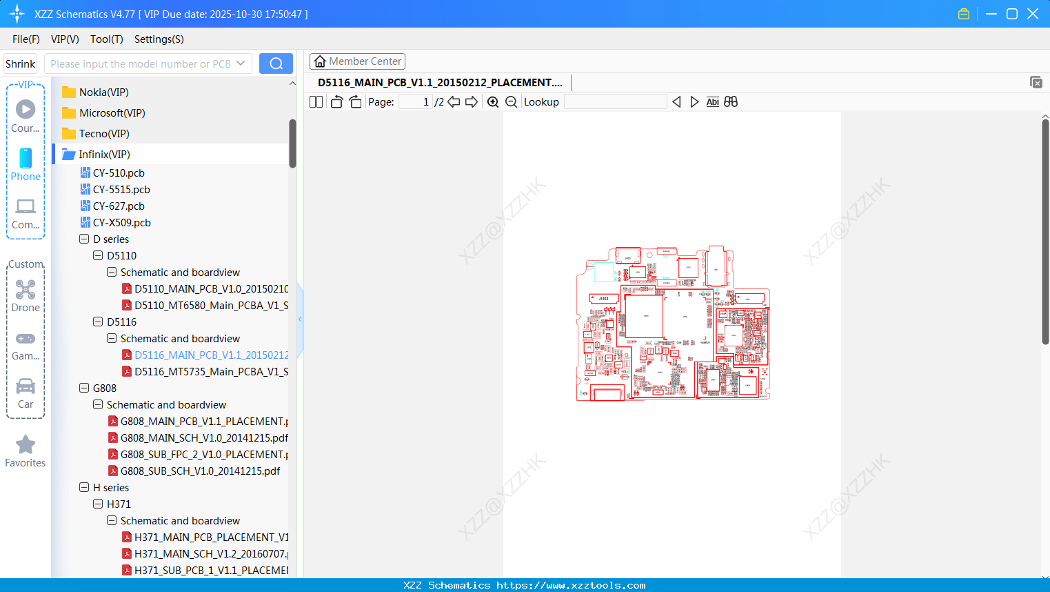 Infinix D5116_MAIN_PCB_V1.1_20150212_PLACEMENT